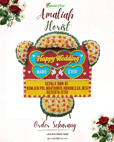 Karangan Papan Bunga Pernikahan di Ringinkembar